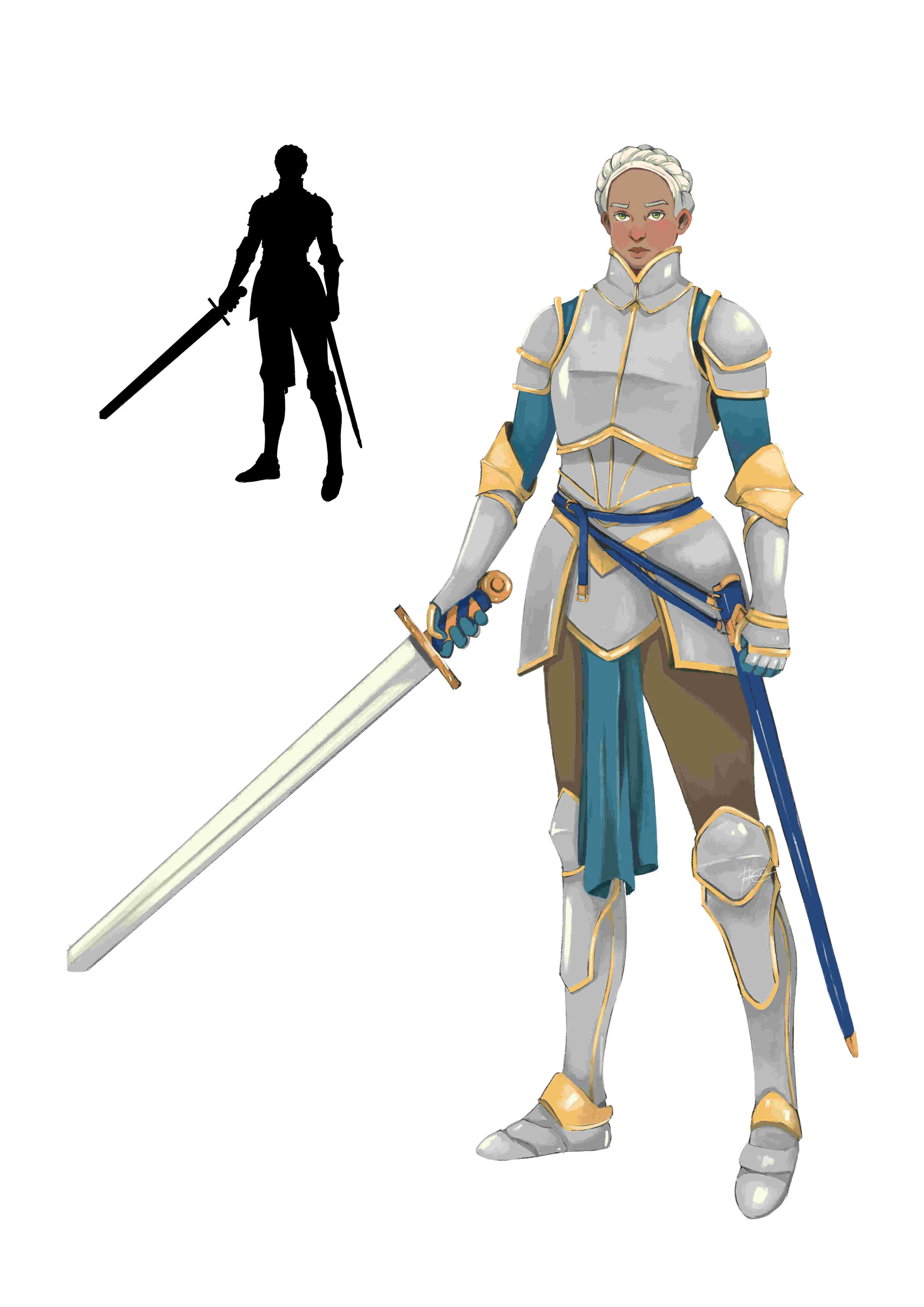 Character Design (Female Knight), 2021